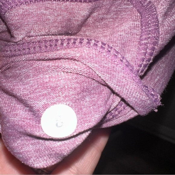 Lululemon Dash Tank Top Heathered Purple Size 8 Ruffle Back Sleeveless Stretch - Picture 6 of 7